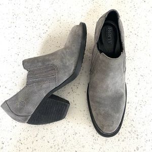 Born Fredrika great suede slip on heels 6.5